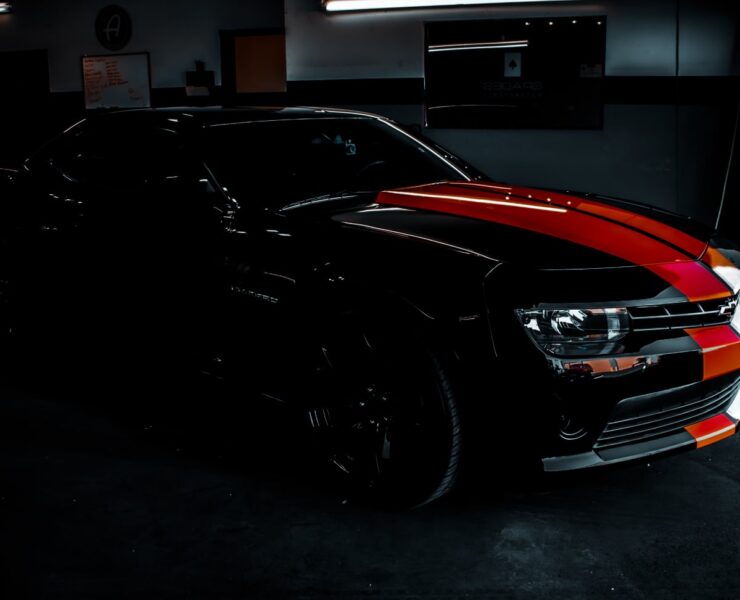 ceramic coating black and red car